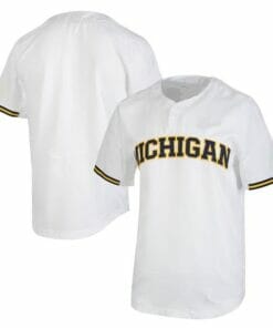 Michigan Wolverines Custom Name Number College Baseball Jersey White