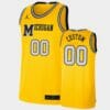 Michigan Wolverines Custom Name Number Maize Retro Limited Basketball Jersey 5 Michigan Wolverines Custom Name Number Maize Retro Limited Basketball Jersey1