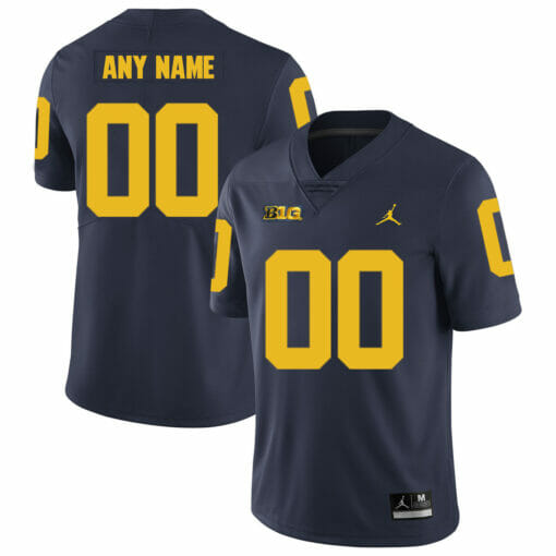 Michigan Wolverines Custom Jersey Name Number Football Blue