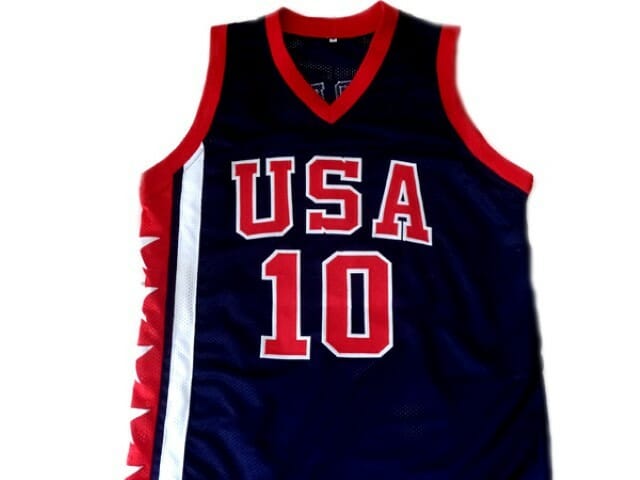 Mike Bibby #10 Team USA Basketball Jersey Navy Blue