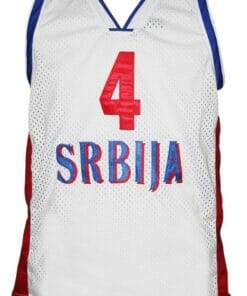 Milos Teodosic Team Serbia Basketball Jersey White