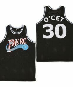 Min #30 O'cet Perc Movie Basketball Jersey Black