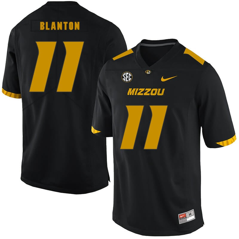 Missouri Tigers #11 Kendall Blanton College Football Jersey Black 1 Missouri Tigers #11 Kendall Blanton College Football Jersey Black