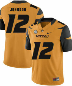 Missouri Tigers #12 Johnathon Johnson College Football Jersey Gold