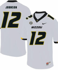 Missouri Tigers #12 Johnathon Johnson College Football Jersey White
