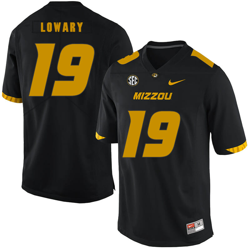 Missouri Tigers #19 Jack Lowary NCAA College Football Jersey Black 1 Missouri Tigers #19 Jack Lowary NCAA College Football Jersey Black