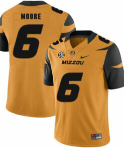 Missouri Tigers #6 J'Mon Moore NCAA College Football Jersey Gold