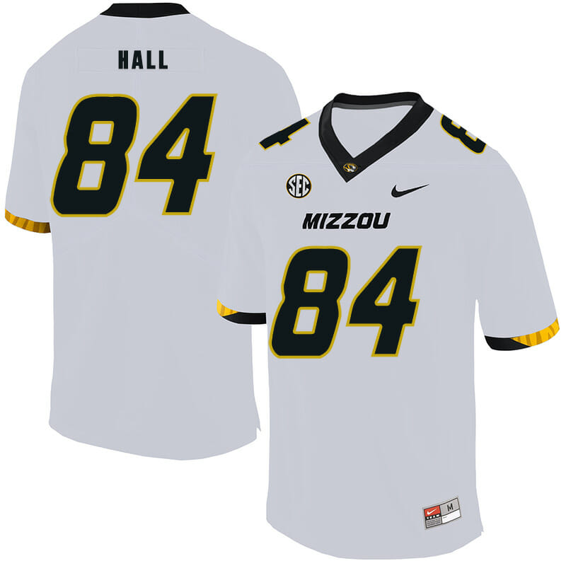 Missouri Tigers #84 Emanuel Hall NCAA College Football Jersey White 1 Missouri Tigers #84 Emanuel Hall NCAA College Football Jersey White