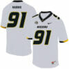 Missouri Tigers #91 Charles Harris College Football Jersey White