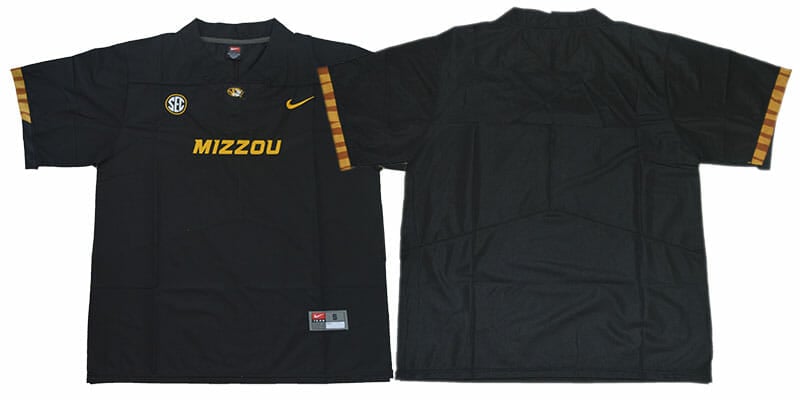 Missouri Tigers Blank NCAA College Football Jersey Black 1 Missouri Tigers Blank NCAA College Football Jersey Black