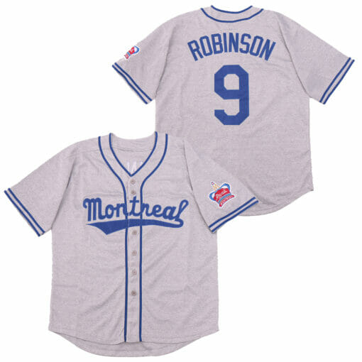 Montreal #9 Jackie Robinson Movie Baseball Jersey
