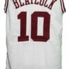 Mookie Blaylock #10 Custom College Basketball Jersey White