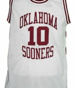 Alternative view of Mookie Blaylock #10 Custom College Basketball Jersey White