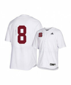 NC State Wolfpack 8 Jose Torres White College Baseball Jersey