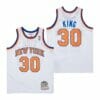 New York Knicks 30 King Movie Basketball Jersey White