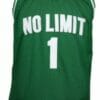 No Limit #1 Basketball Jersey Sewn Green