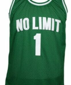 No Limit #1 Basketball Jersey Sewn Green