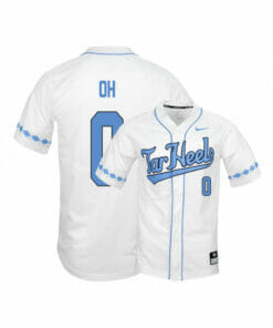 North Carolina Tar Heels 0 Michael Oh White Elite Baseball Jersey