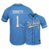 North Carolina Tar Heels 1 Danny Serretti Blue Elite Baseball Jersey