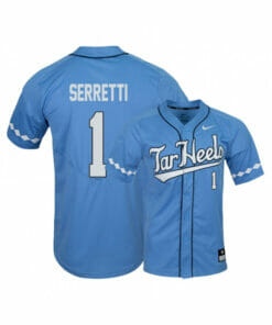 North Carolina Tar Heels 1 Danny Serretti Blue Elite Baseball Jersey