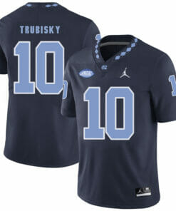 North Carolina Tar Heels #10 Mitchell Trubisky Football Jersey Black