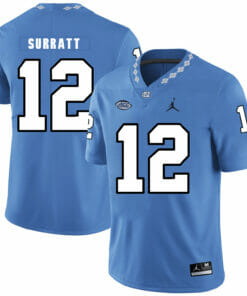 North Carolina Tar Heels #12 Chazz Surratt Football Jersey Blue