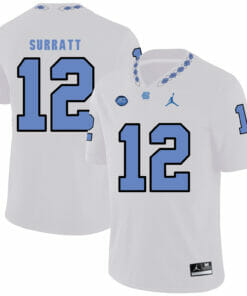North Carolina Tar Heels #12 Chazz Surratt Football Jersey White
