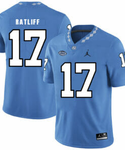 North Carolina Tar Heels #17 Anthony Ratliff Football Jersey Blue