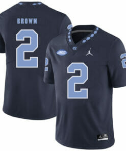 North Carolina Tar Heels #2 Jordon Brown NCAA Football Jersey Black
