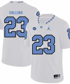 North Carolina Tar Heels #23 Cayson Collins Football Jersey White