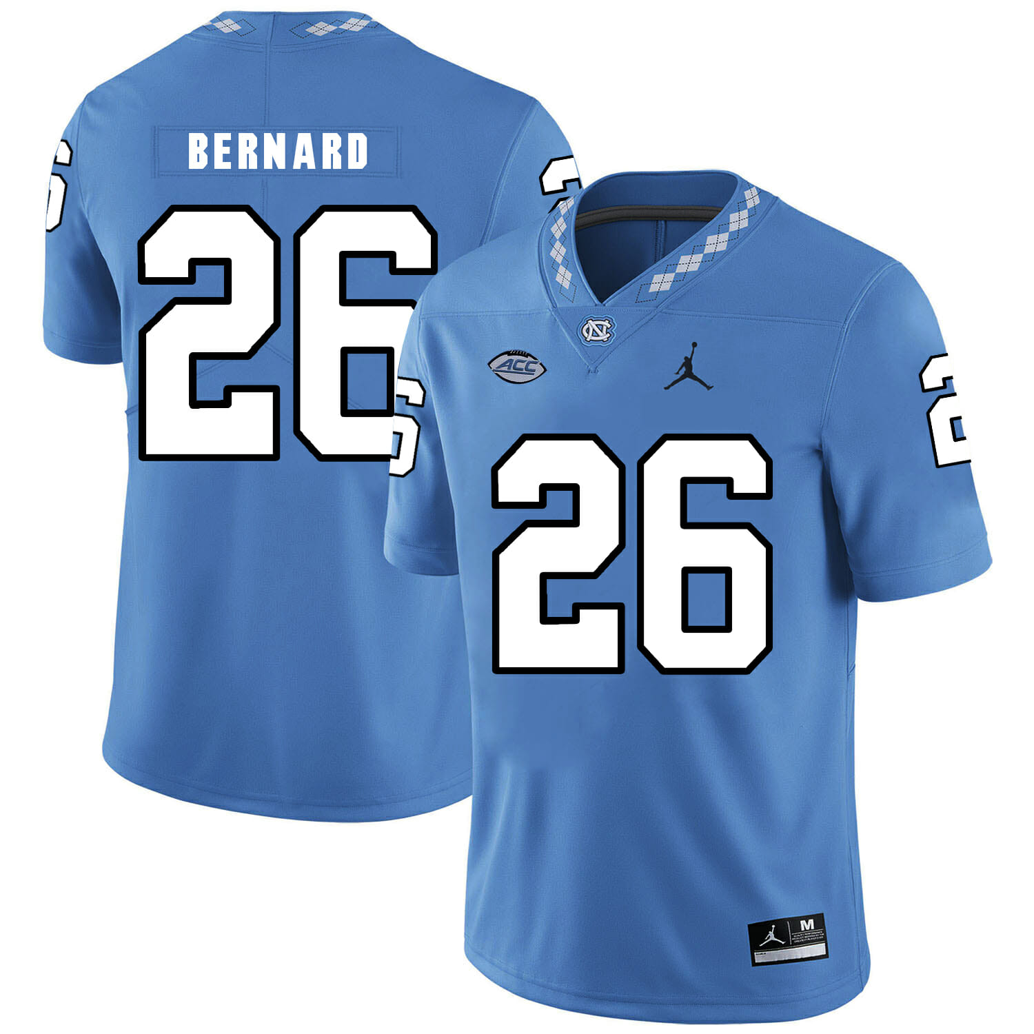 North Carolina Tar Heels #26 Young Bernard Football Jersey Blue 1 North Carolina Tar Heels #26 Young Bernard Football Jersey Blue