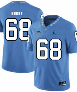 North Carolina Tar Heels #68 James Hurst Football Jersey Blue