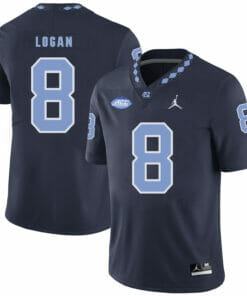 North Carolina Tar Heels #8 TJ Logan NCAA Football Jersey Black