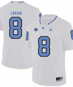 North Carolina Tar Heels #8 TJ Logan NCAA Football Jersey White