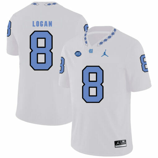 North Carolina Tar Heels #8 TJ Logan NCAA Football Jersey White
