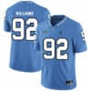 North Carolina Tar Heels #92 Sylvester Williams Football Jersey Blue 7 North Carolina Tar Heels #92 Sylvester Williams Football Jersey Blue