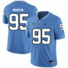 North Carolina Tar Heels #95 Kareem Martin NCAA Football Jersey Blue 7 North Carolina Tar Heels #95 Kareem Martin NCAA Football Jersey Blue