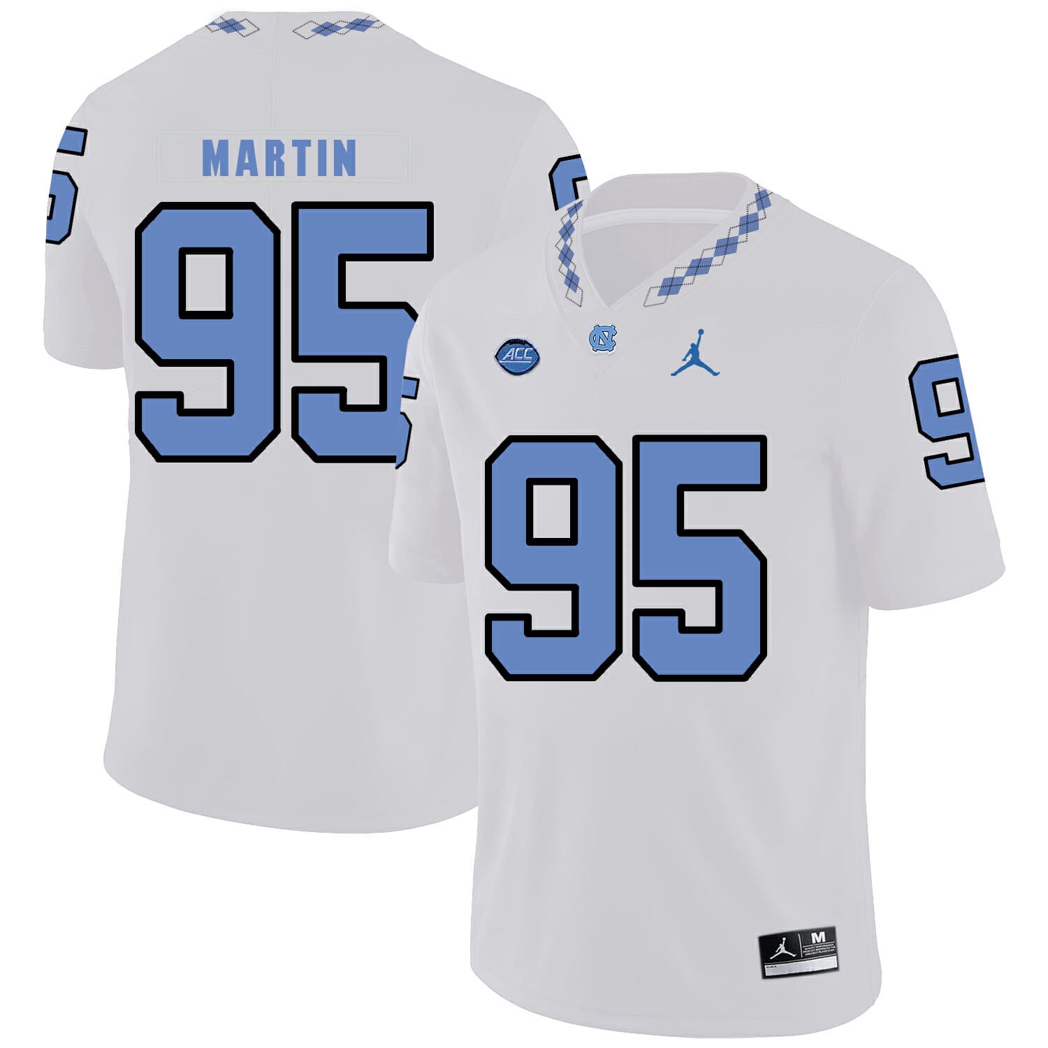 North Carolina Tar Heels #95 Kareem Martin NCAA Football Jersey White 1 North Carolina Tar Heels #95 Kareem Martin NCAA Football Jersey White
