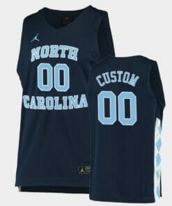 North Carolina Tar Heels Custom Name Number Navy Alternate College Basketball Jersey