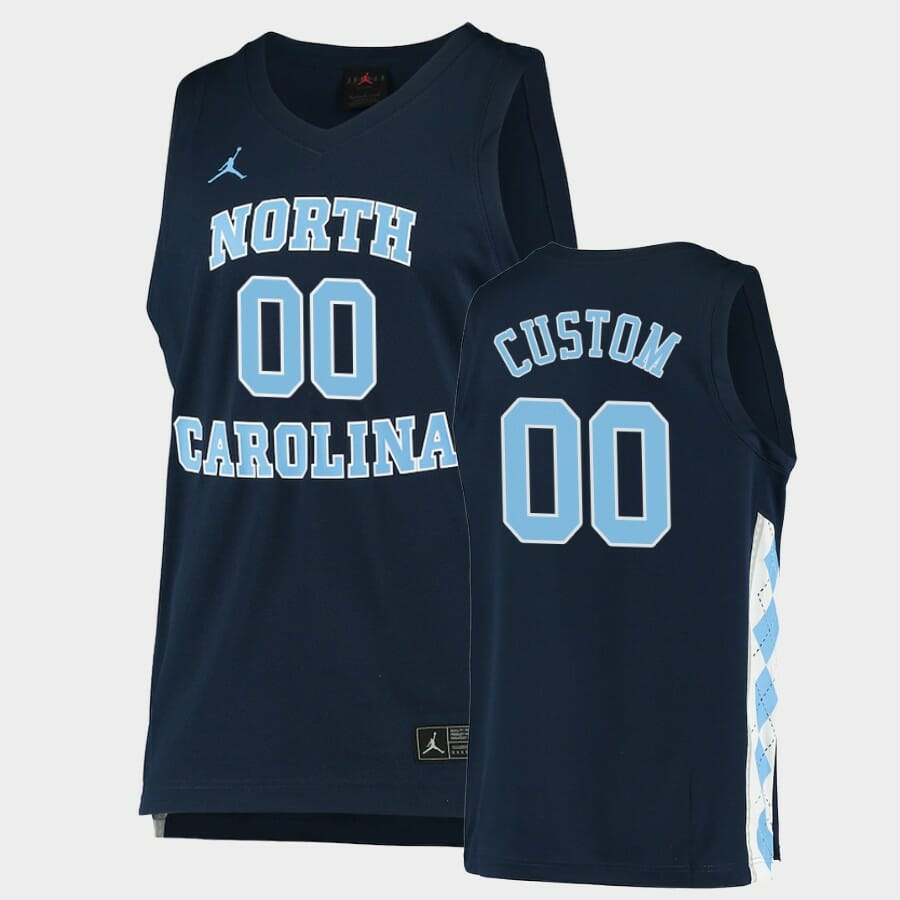North Carolina Tar Heels Custom Name Number Navy Alternate College Basketball Jersey 1 North Carolina Tar Heels Custom Name Number Navy Alternate College Basketball Jersey