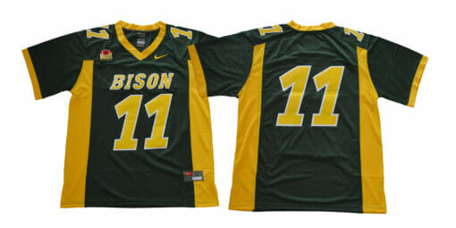 North Dakota State Bison #11 Carson Wentz Football Jersey Green