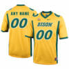 Custom North Dakota State Bison Jersey Name Number Football Yellow