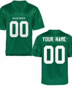 North Texas Mean Custom Jersey Name and Number College Football Green