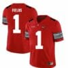 Ohio State Buckeyes #1 Justin Fields College NCAA Football Diamond Jersey Red 7 Ohio State Buckeyes #1 Justin Fields College NCAA Football Diamond Jersey Red