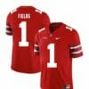 Ohio State Buckeyes #1 Justin Fields College NCAA Football Jersey Red 6 Ohio State Buckeyes #1 Justin Fields College NCAA Football Jersey Red