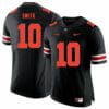 Ohio State Buckeyes #10 Troy Smith Football Jersey Black Shadow