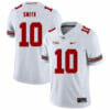 Ohio State Buckeyes #10 Troy Smith Football Jersey White 7 Ohio State Buckeyes #10 Troy Smith Football Jersey White