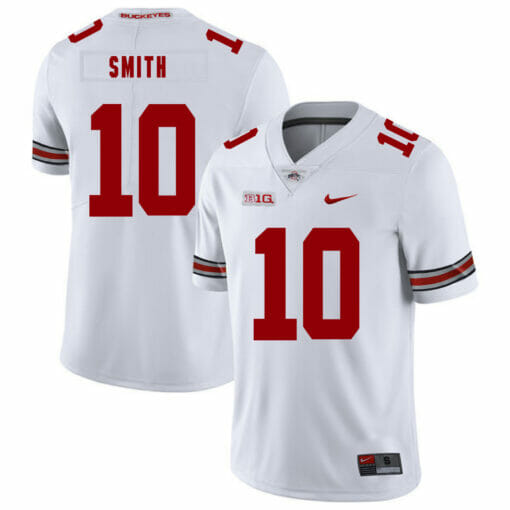 Ohio State Buckeyes #10 Troy Smith Football Jersey White