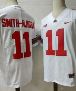 Ohio State Buckeyes #11 Smith-Njicba NCAA Football Jersey White