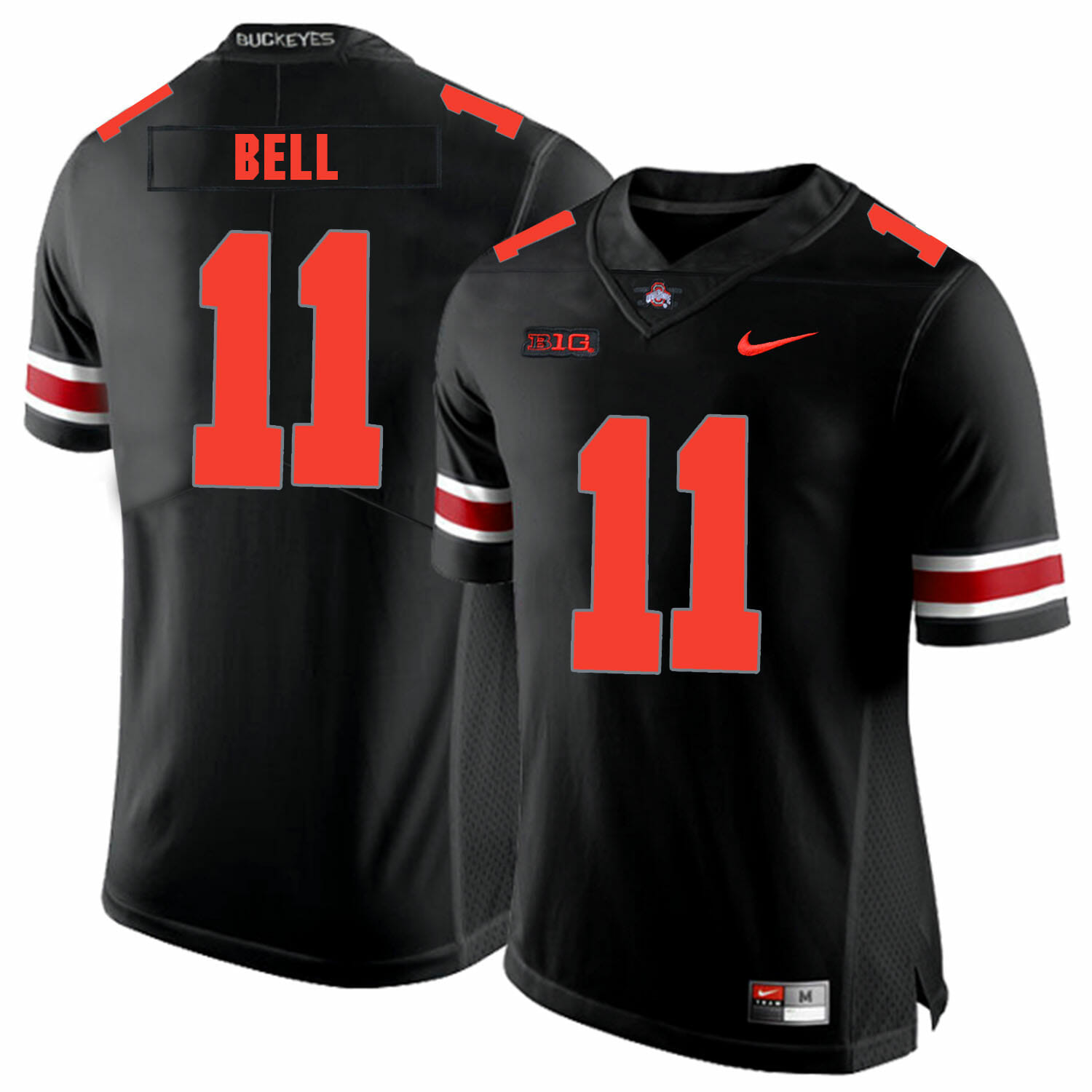 Ohio State Buckeyes #11 Vonn Bell Football Jersey Black Shadow 1 Ohio State Buckeyes #11 Vonn Bell Football Jersey Black Shadow